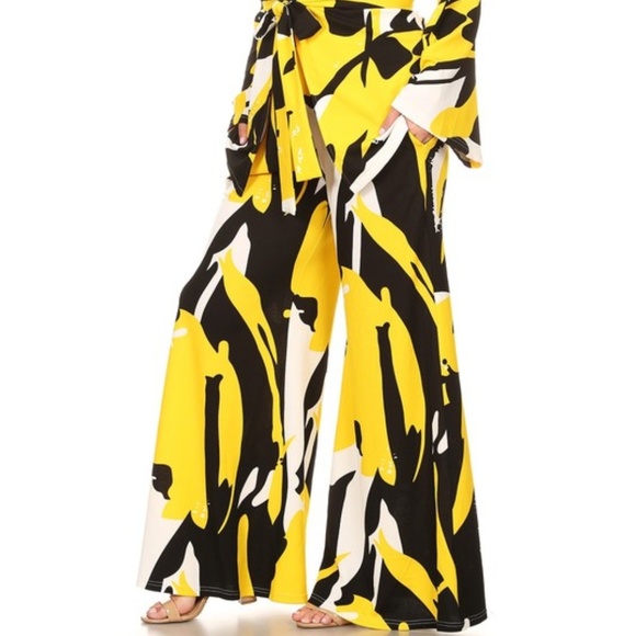 Beautiful YL/Blk plus size pant set *Host pick - Picture 2 of 5